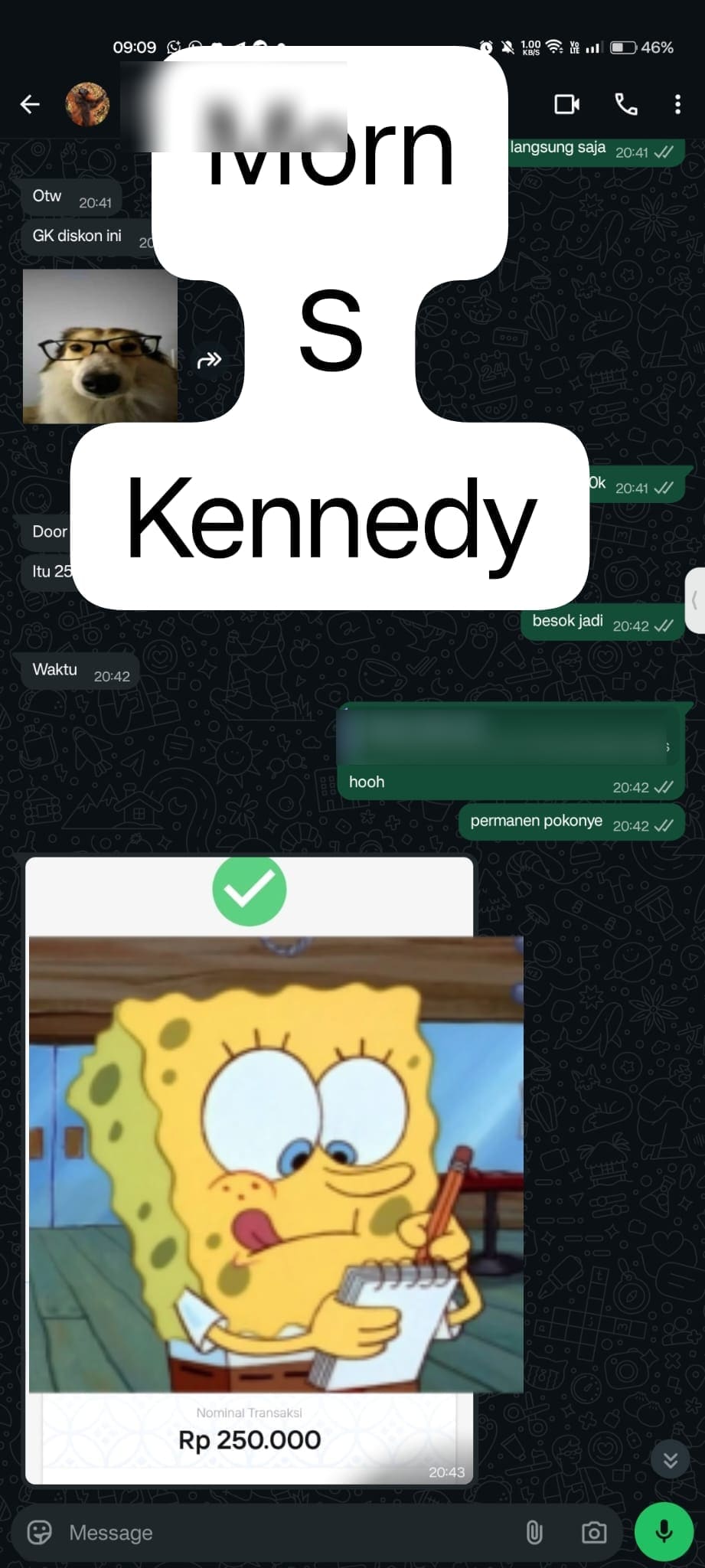 WhatsApp testimonial: order negotiation & price agreement